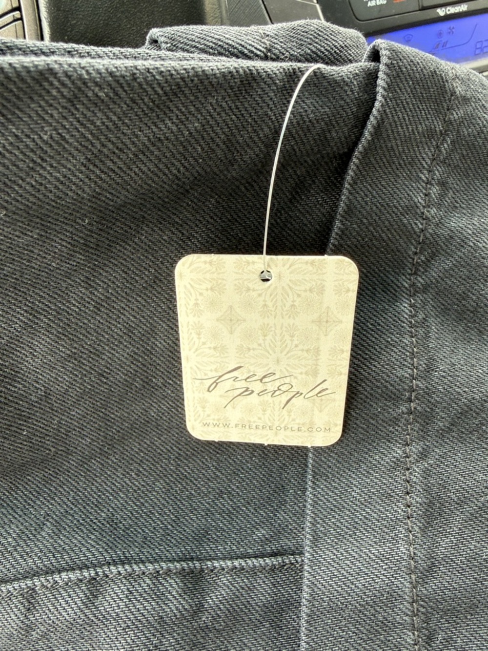Free People Black Washed Denim Romper Overalls - Picture 7 of 7